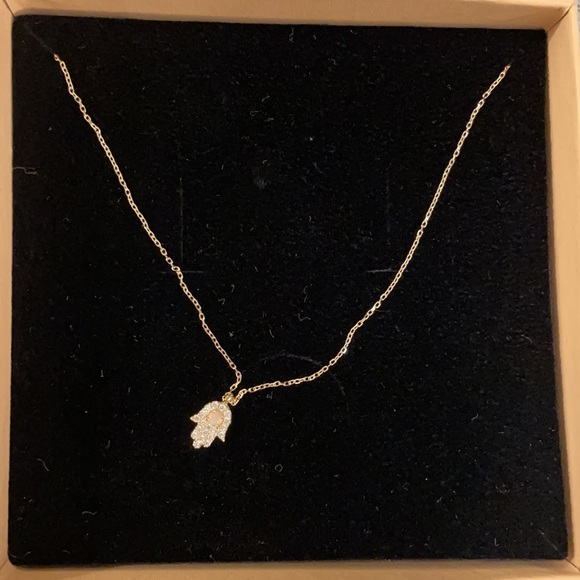 Brand new 14k gold hamsa diamond necklace - Picture 7 of 7